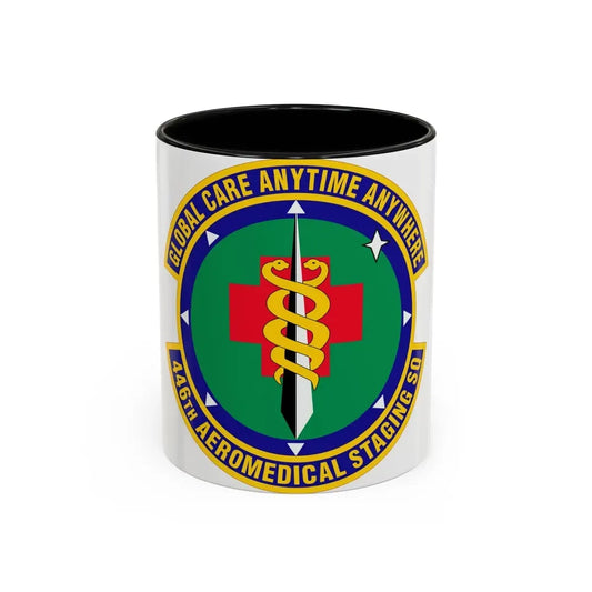 446 Aeromedical Staging Squadron AFRC (U.S. Air Force) Accent Coffee Mug 11oz Black - Go Mug Yourself