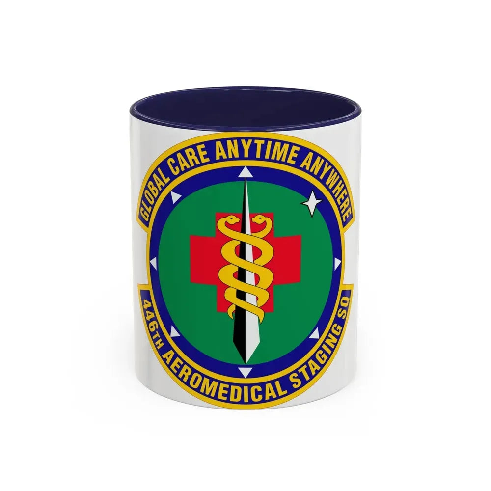 446 Aeromedical Staging Squadron AFRC (U.S. Air Force) Accent Coffee Mug 11oz Navy - Go Mug Yourself