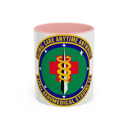 446 Aeromedical Staging Squadron AFRC (U.S. Air Force) Accent Coffee Mug 11oz Pink - Go Mug Yourself