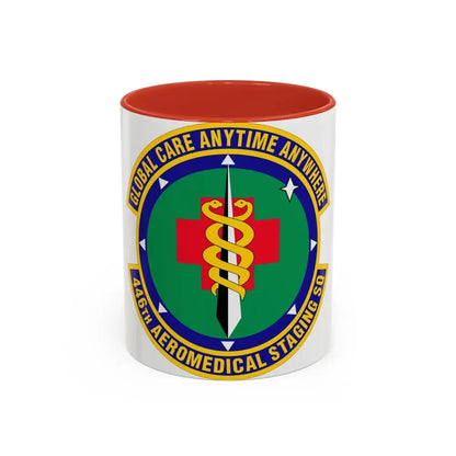 446 Aeromedical Staging Squadron AFRC (U.S. Air Force) Accent Coffee Mug 11oz Red - Go Mug Yourself