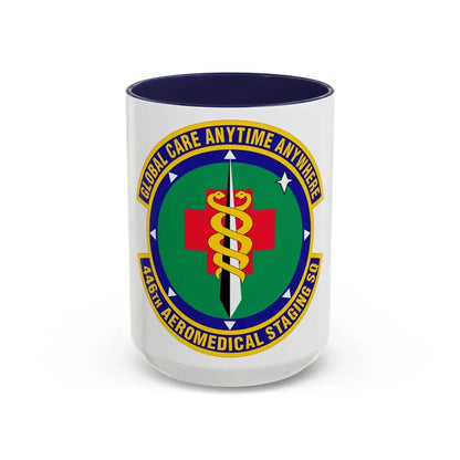 446 Aeromedical Staging Squadron AFRC (U.S. Air Force) Accent Coffee Mug 15oz Navy - Go Mug Yourself