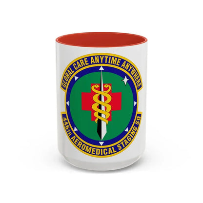 446 Aeromedical Staging Squadron AFRC (U.S. Air Force) Accent Coffee Mug 15oz Red - Go Mug Yourself