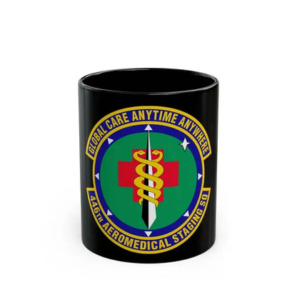 446 Aeromedical Staging Squadron AFRC (U.S. Air Force) Black Coffee Mug 11oz - Go Mug Yourself