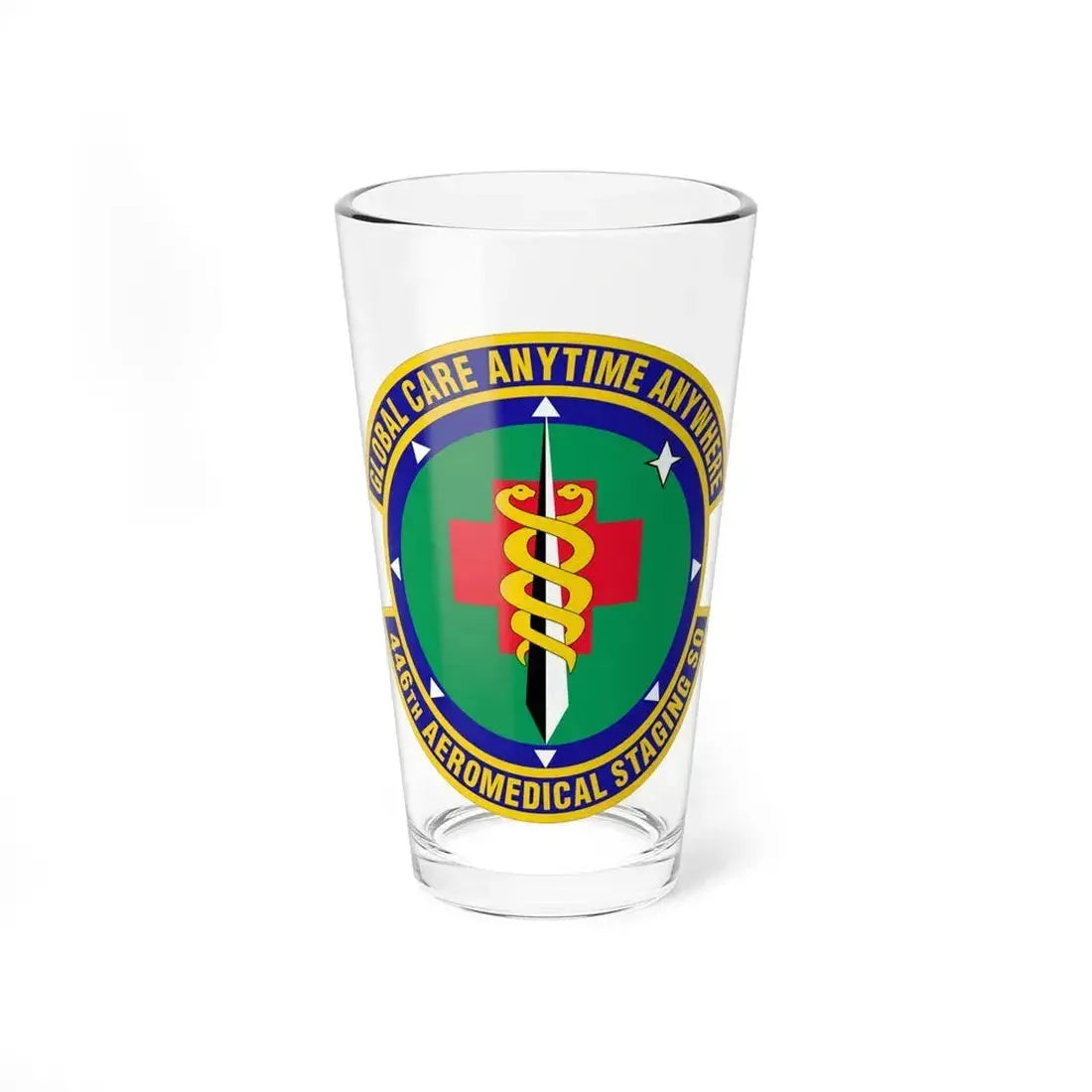 446 Aeromedical Staging Squadron AFRC (U.S. Air Force) Pint Glass 16oz 16oz - Go Mug Yourself
