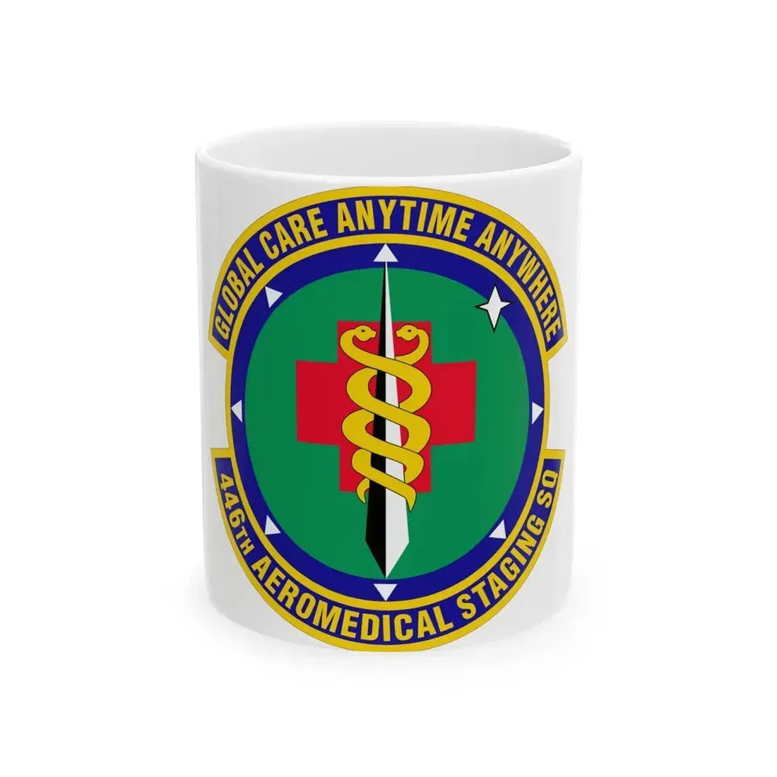 446 Aeromedical Staging Squadron AFRC (U.S. Air Force) White Coffee Mug 11oz - Go Mug Yourself