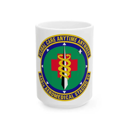 446 Aeromedical Staging Squadron AFRC (U.S. Air Force) White Coffee Mug 15oz - Go Mug Yourself
