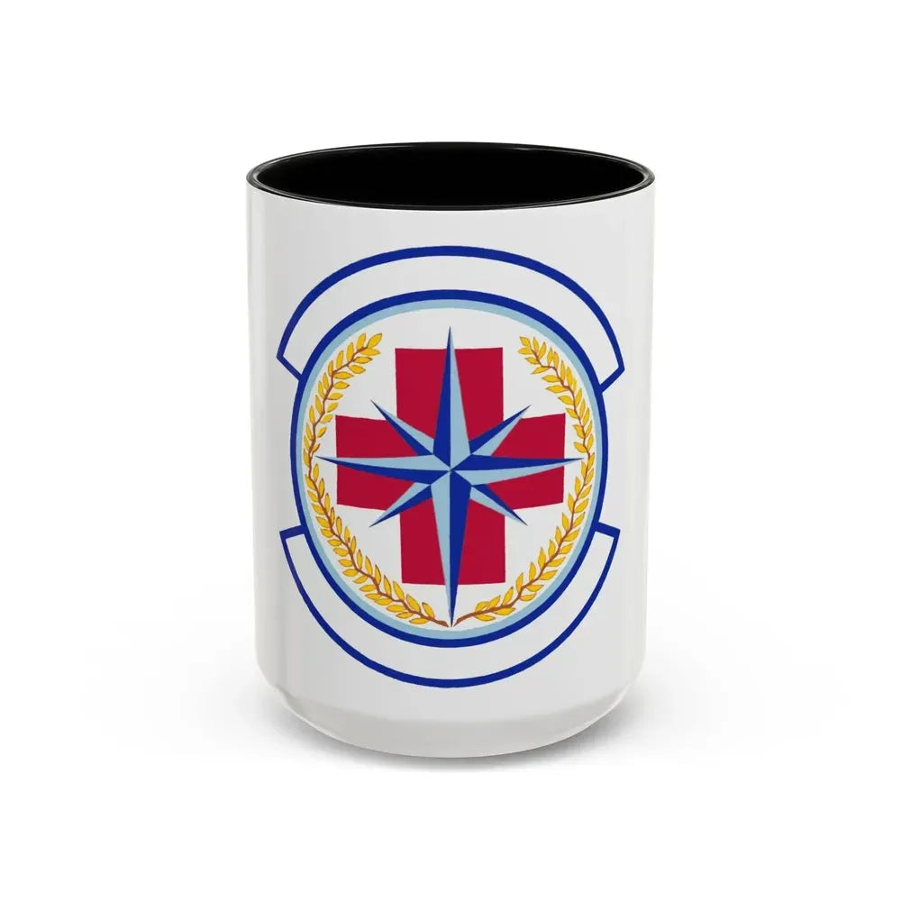 446 Aerospace Medicine Squadron AFRC (U.S. Air Force) Accent Coffee Mug 15oz Black - Go Mug Yourself
