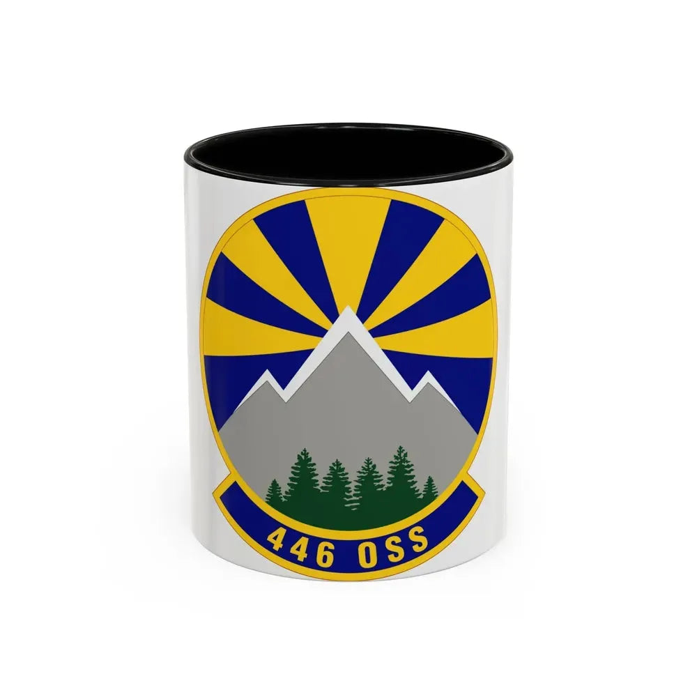446 Operations Support Squadron (U.S. Air Force) Accent Coffee Mug 11oz Black - Go Mug Yourself