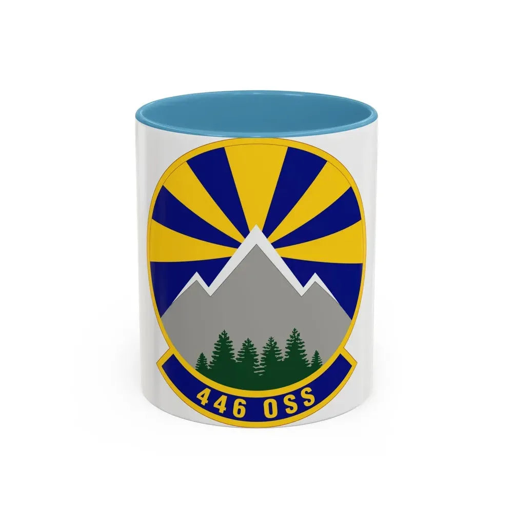 446 Operations Support Squadron (U.S. Air Force) Accent Coffee Mug 11oz Light Blue - Go Mug Yourself