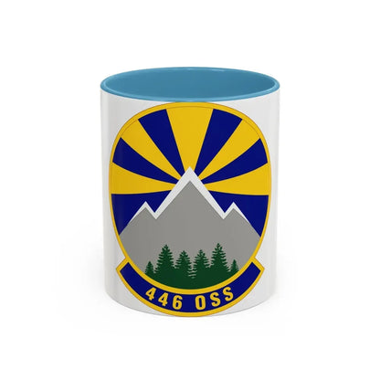 446 Operations Support Squadron (U.S. Air Force) Accent Coffee Mug 11oz Light Blue - Go Mug Yourself