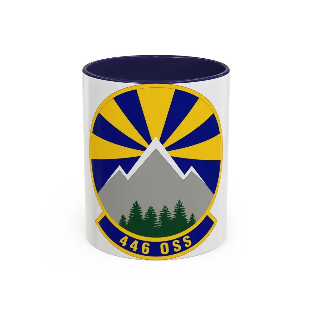 446 Operations Support Squadron (U.S. Air Force) Accent Coffee Mug 11oz Navy - Go Mug Yourself