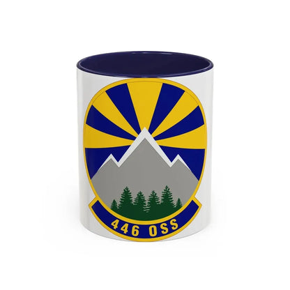 446 Operations Support Squadron (U.S. Air Force) Accent Coffee Mug 11oz Navy - Go Mug Yourself