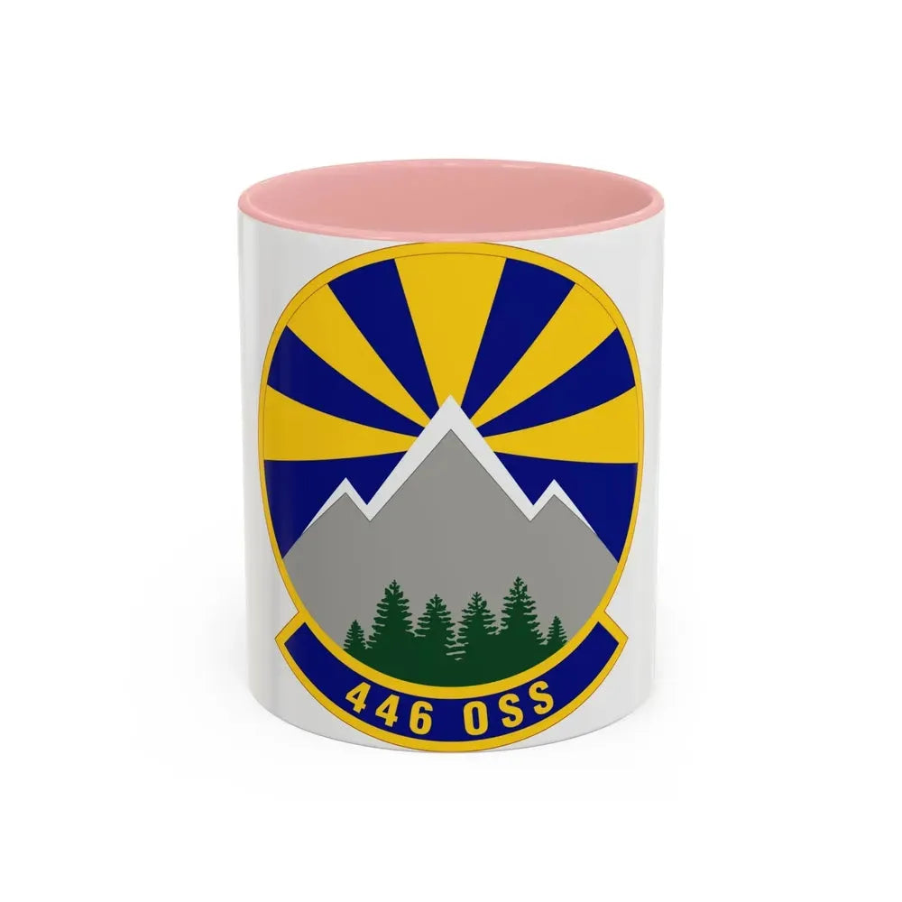 446 Operations Support Squadron (U.S. Air Force) Accent Coffee Mug 11oz Pink - Go Mug Yourself