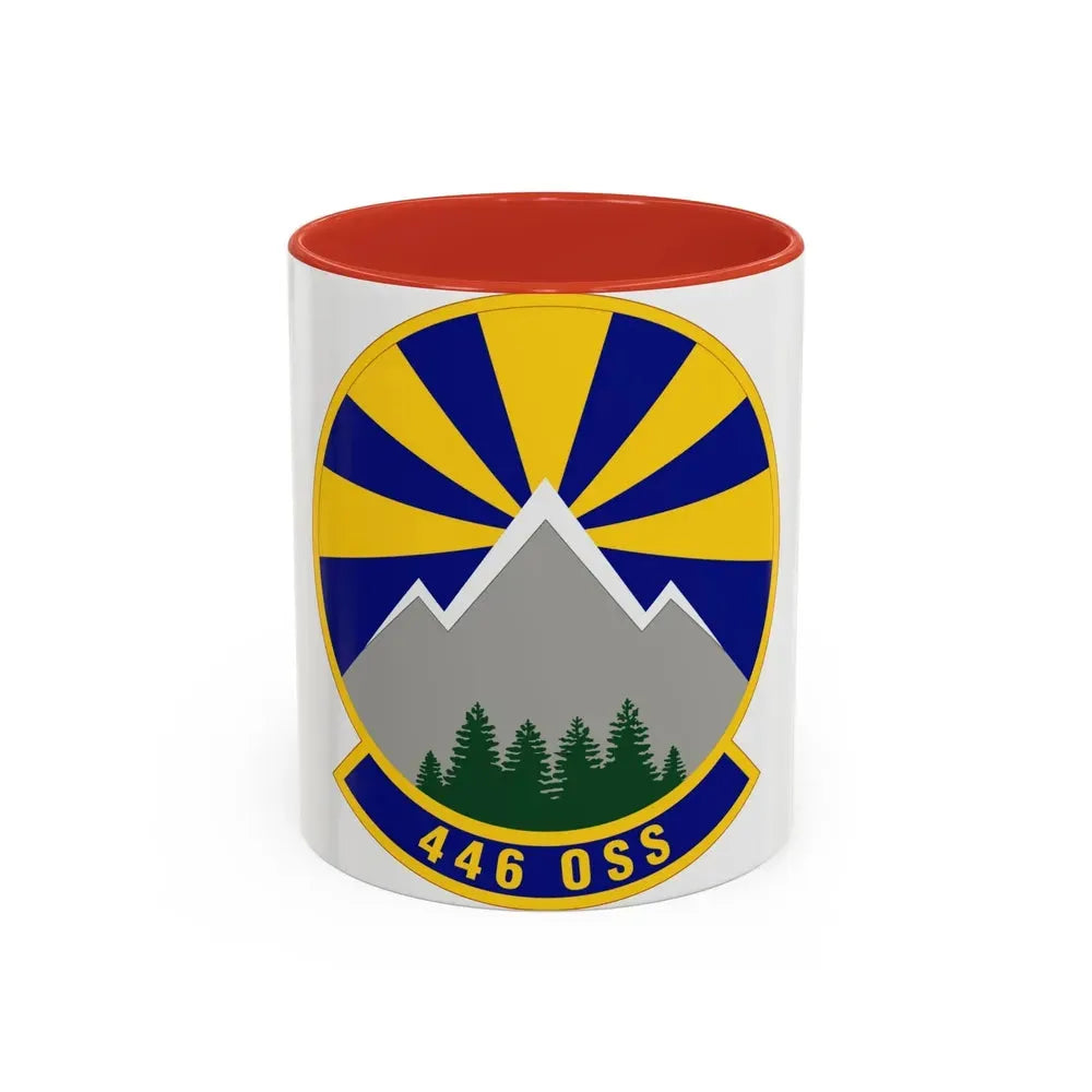 446 Operations Support Squadron (U.S. Air Force) Accent Coffee Mug 11oz Red - Go Mug Yourself