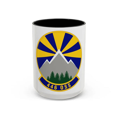 446 Operations Support Squadron (U.S. Air Force) Accent Coffee Mug 15oz Black - Go Mug Yourself
