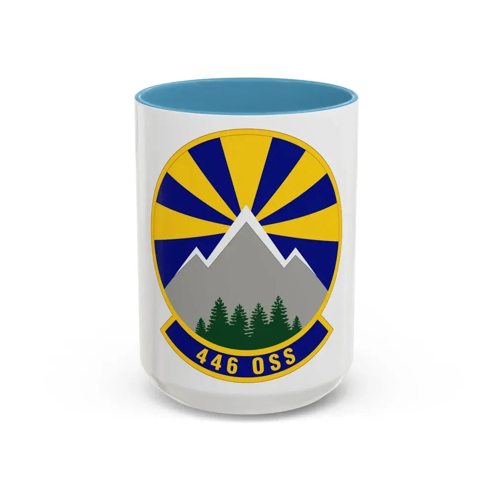 446 Operations Support Squadron (U.S. Air Force) Accent Coffee Mug 15oz Light Blue - Go Mug Yourself