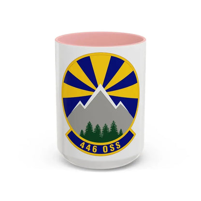 446 Operations Support Squadron (U.S. Air Force) Accent Coffee Mug 15oz Pink - Go Mug Yourself