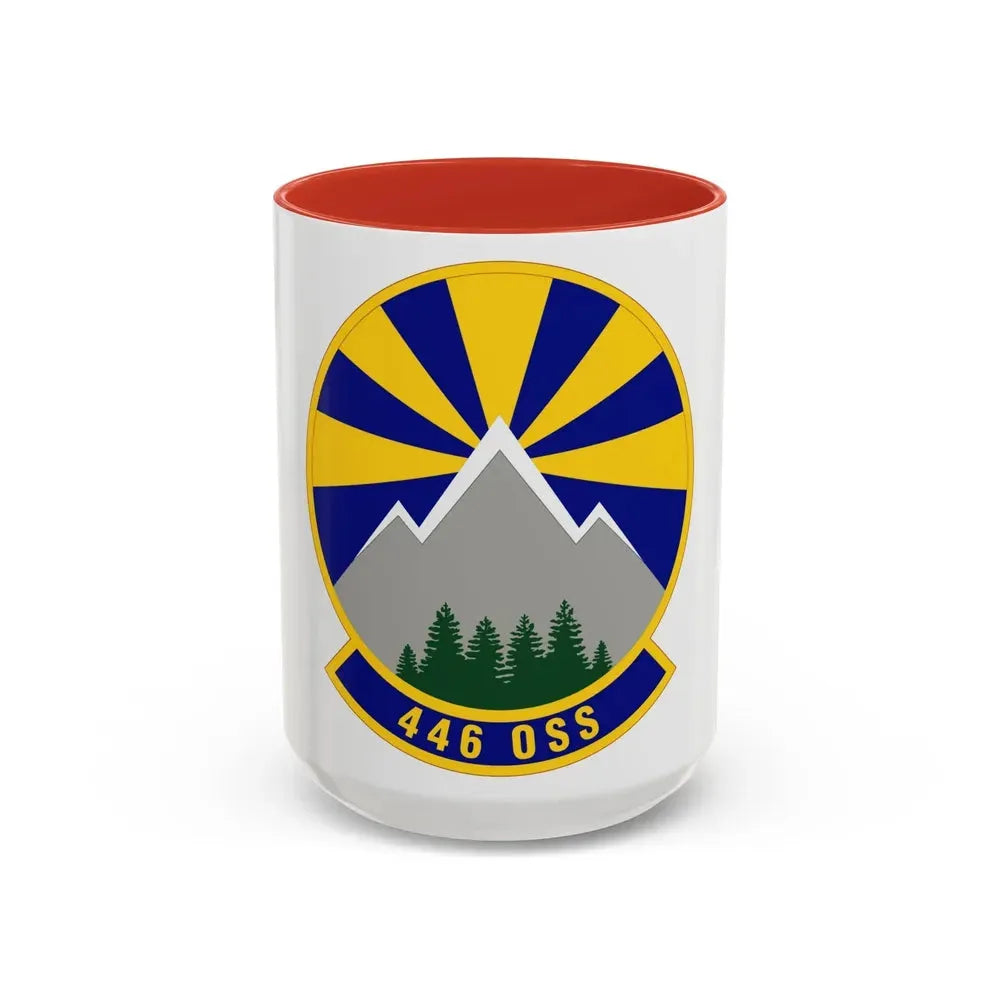 446 Operations Support Squadron (U.S. Air Force) Accent Coffee Mug 15oz Red - Go Mug Yourself