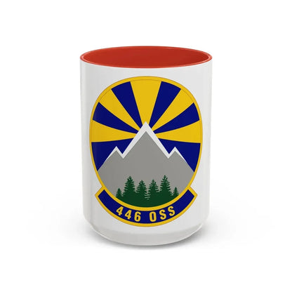 446 Operations Support Squadron (U.S. Air Force) Accent Coffee Mug 15oz Red - Go Mug Yourself