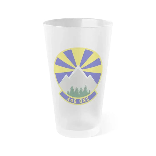 446 Operations Support Squadron (U.S. Air Force) Frosted Pint Glass 16oz 16oz Frosted - Go Mug Yourself