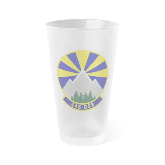 446 Operations Support Squadron (U.S. Air Force) Frosted Pint Glass 16oz 16oz Frosted - Go Mug Yourself