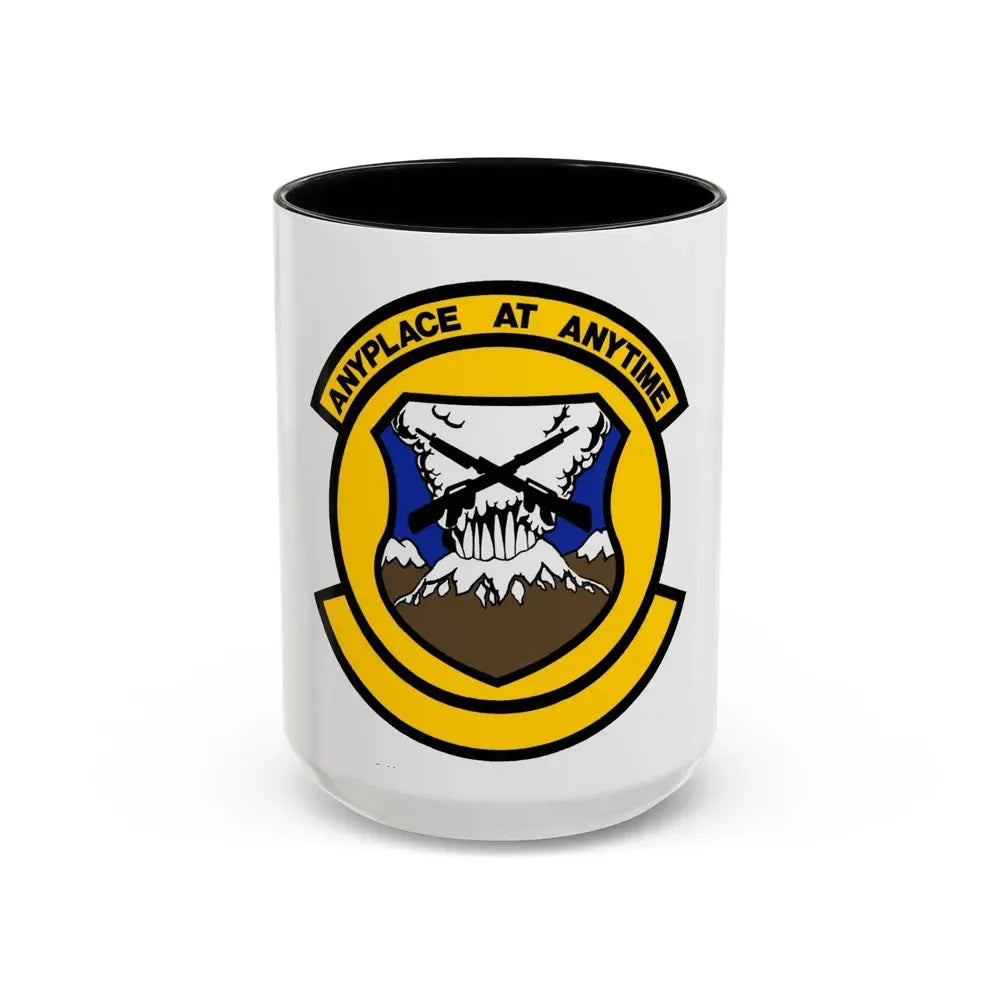 446 Security Forces Squadron AFRC (U.S. Air Force) Accent Coffee Mug 15oz Black - Go Mug Yourself