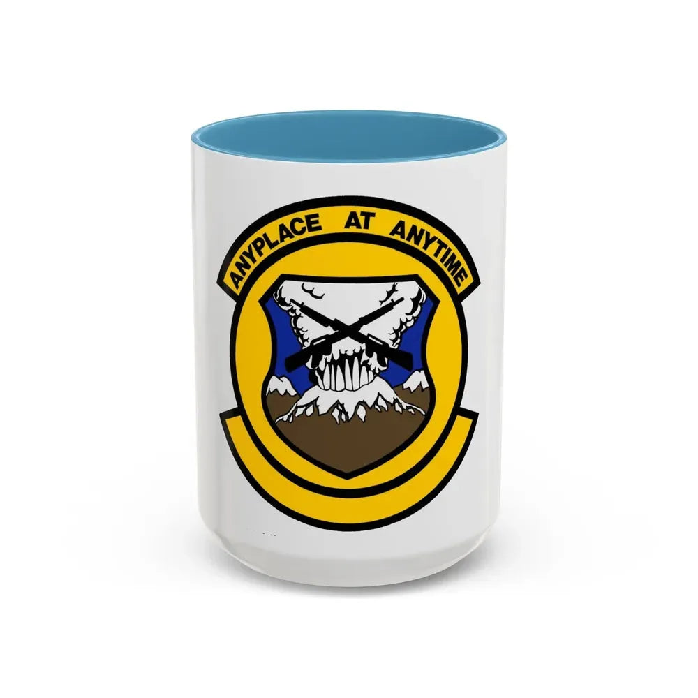 446 Security Forces Squadron AFRC (U.S. Air Force) Accent Coffee Mug 15oz Light Blue - Go Mug Yourself