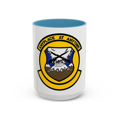 446 Security Forces Squadron AFRC (U.S. Air Force) Accent Coffee Mug 15oz Light Blue - Go Mug Yourself