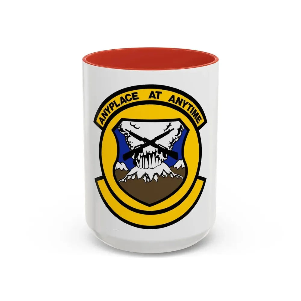 446 Security Forces Squadron AFRC (U.S. Air Force) Accent Coffee Mug 15oz Red - Go Mug Yourself