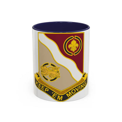 446 Transportation Battalion (U.S. Army) Accent Coffee Mug-11oz-Navy-Go Mug Yourself