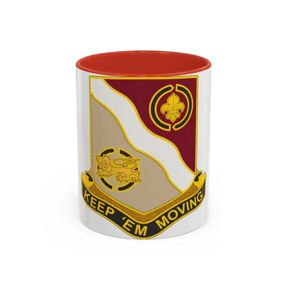 446 Transportation Battalion (U.S. Army) Accent Coffee Mug-11oz-Red-Go Mug Yourself