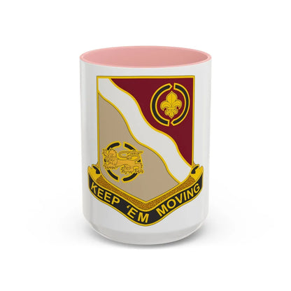 446 Transportation Battalion (U.S. Army) Accent Coffee Mug-15oz-Pink-Go Mug Yourself