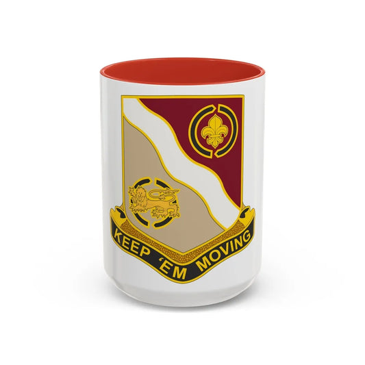 446 Transportation Battalion (U.S. Army) Accent Coffee Mug-15oz-Red-Go Mug Yourself