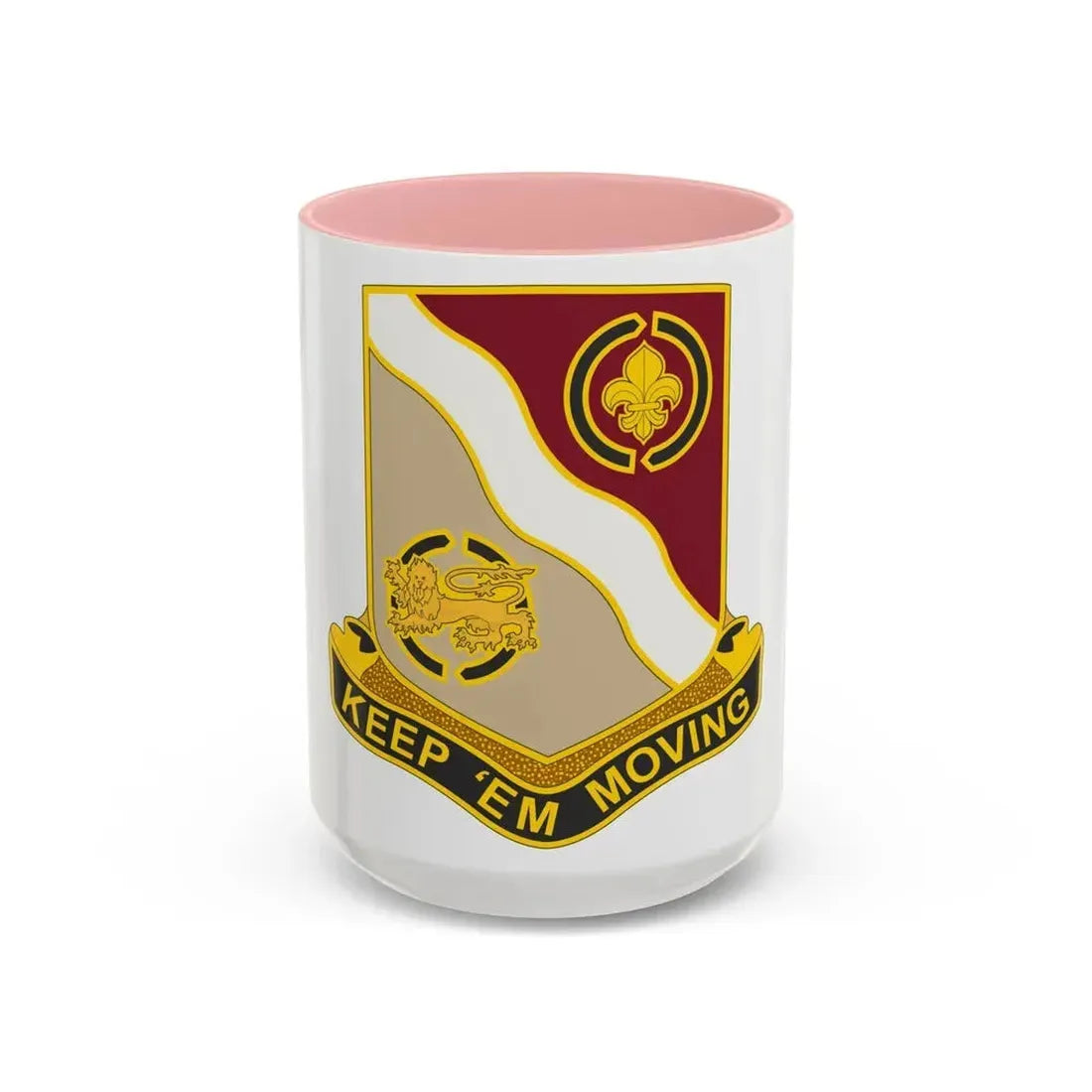 446 Transportation Battalion (U.S. Army) Accent Coffee Mug 15oz Pink - Go Mug Yourself