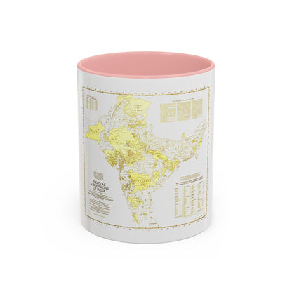 India - Political Subdivisions (1946) (Map) Accent Coffee Mug