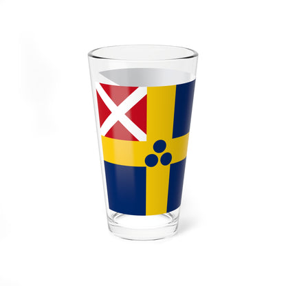 Swedish-Norwegian command flag 1815-1844 - Admiral (Sweden) Pint Glass 16oz