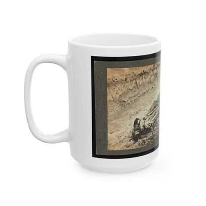 Dead Confederate Soldier In The Trenches Of Fort Mahone, Petersburg, Virginia (U.S. Civil War) White Coffee Mug