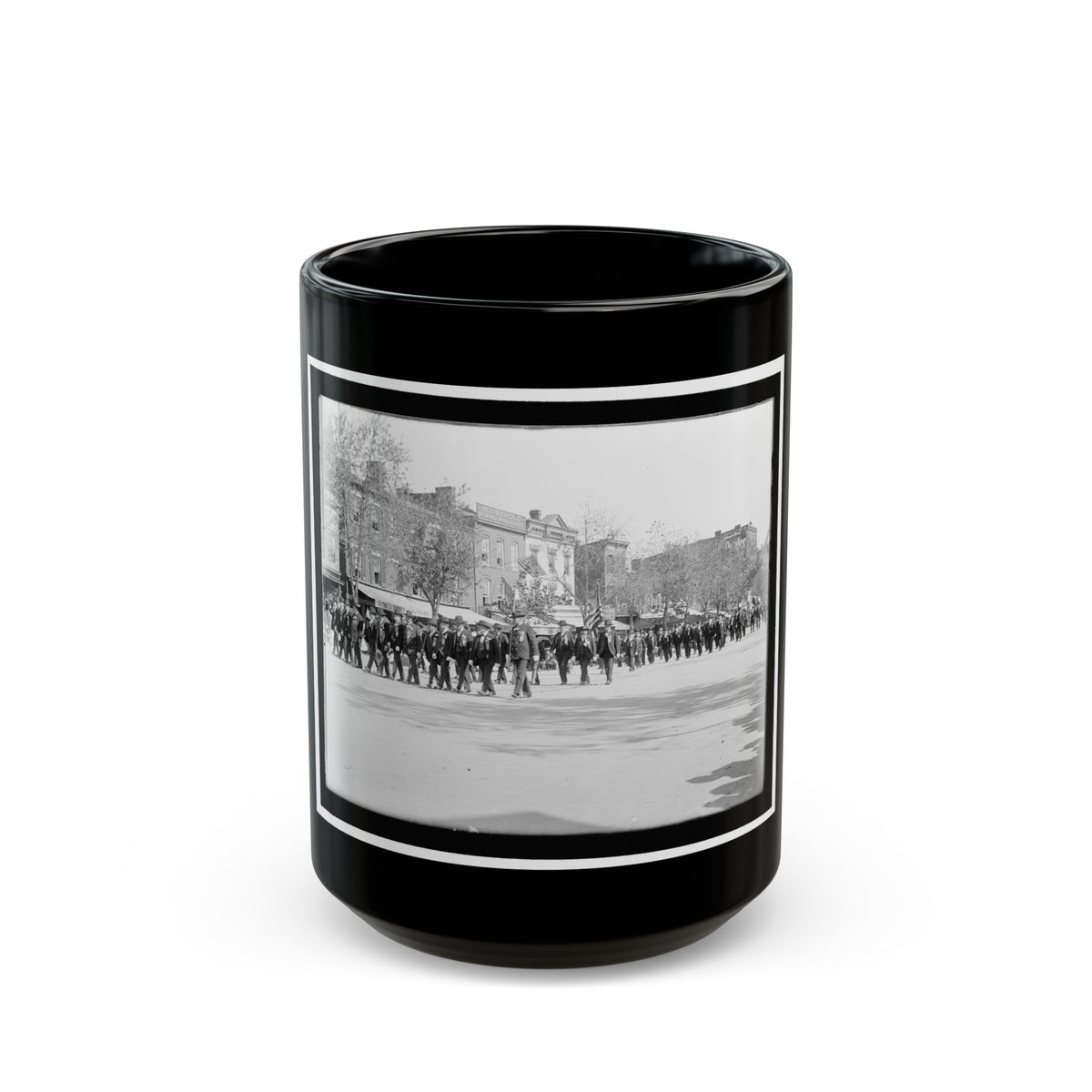 A Large Post In The Great Parade (U.S. Civil War) Black Coffee Mug