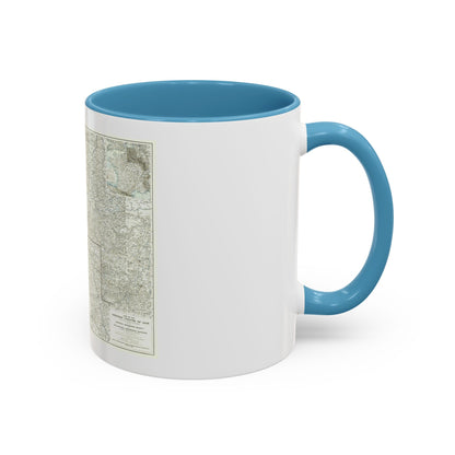 Western Theatre of War (1918) (Map) Accent Coffee Mug