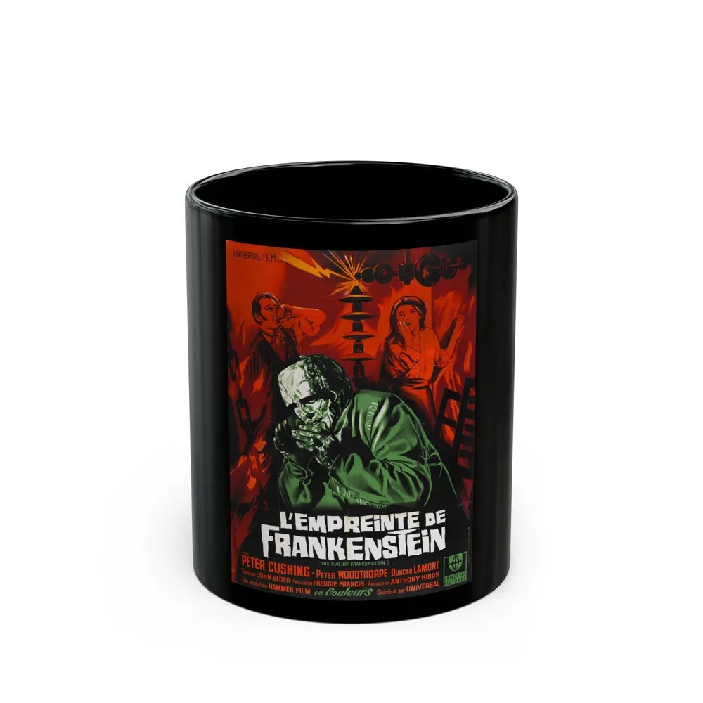 EVIL OF FRANKENSTEIN (FRENCH) 1964 Movie Poster - Black Coffee Mug-11oz-Go Mug Yourself