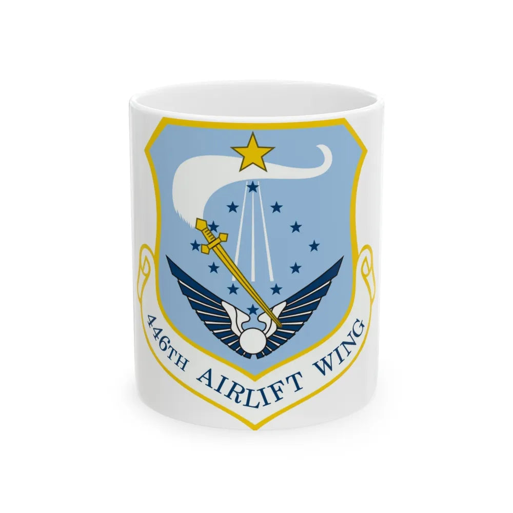 446th Airlift Wing (U.S. Air Force) White Coffee Mug-11oz-Go Mug Yourself