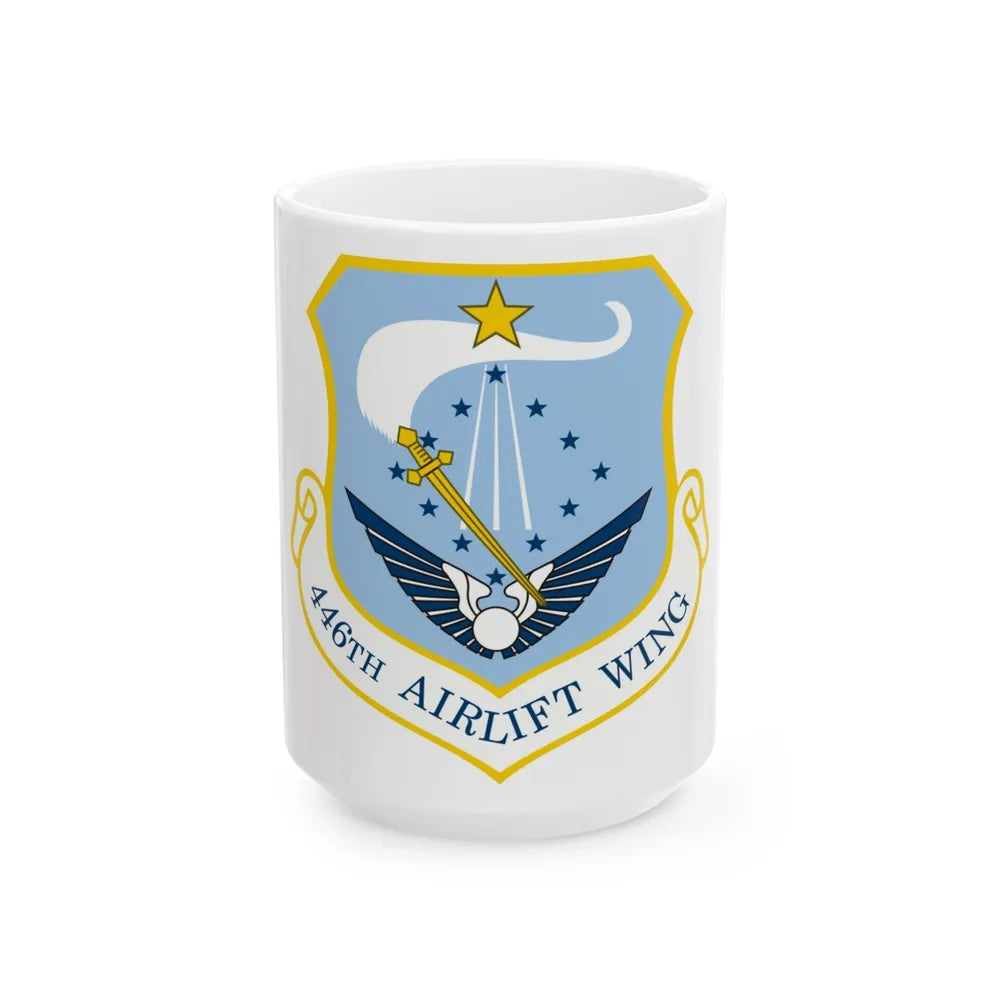 446th Airlift Wing (U.S. Air Force) White Coffee Mug-15oz-Go Mug Yourself