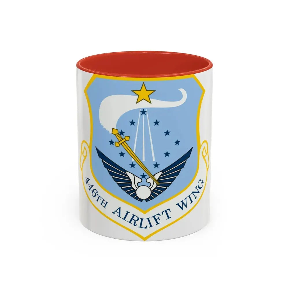 446th Airlift Wing (U.S. Air Force) Accent Coffee Mug 11oz Red - Go Mug Yourself