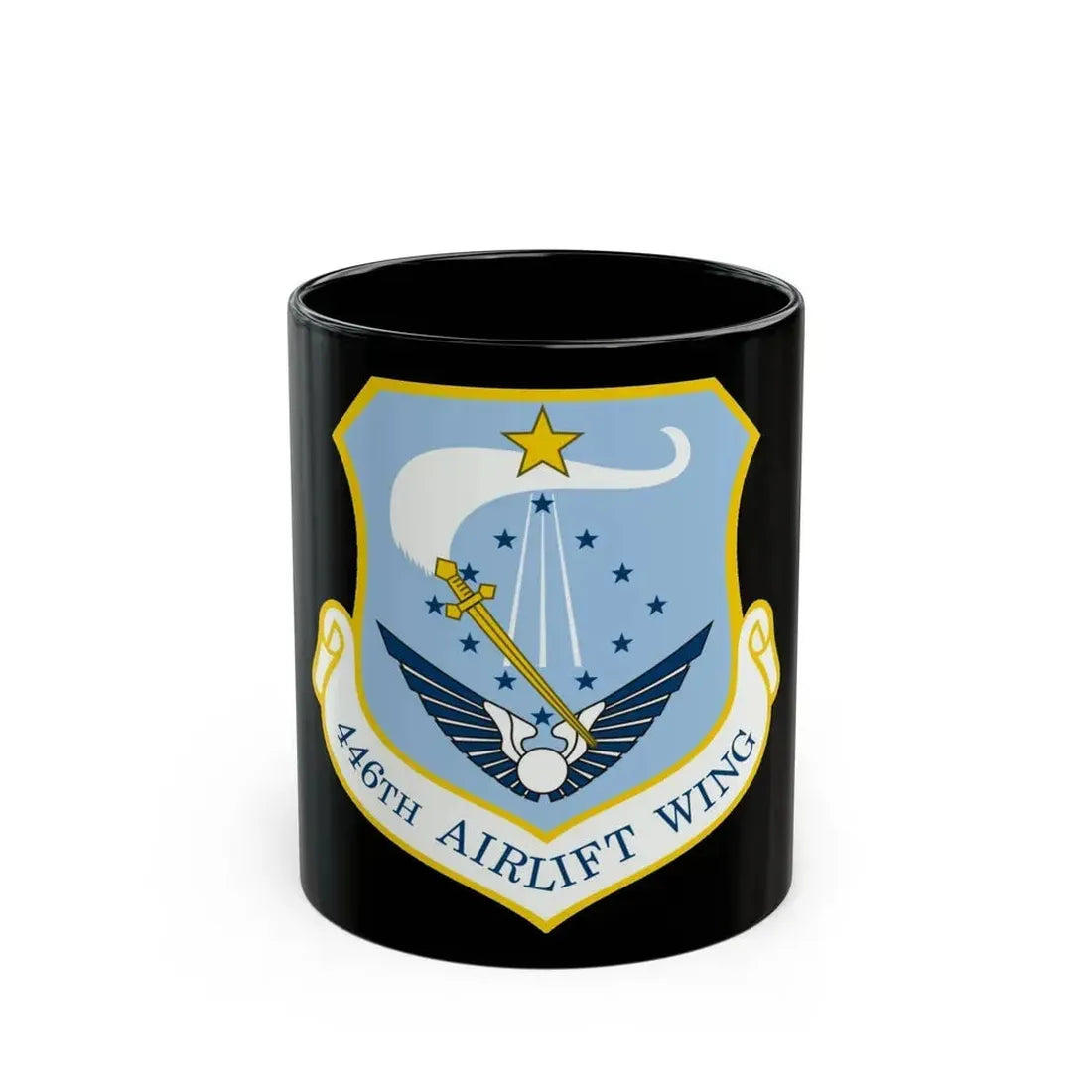 446th Airlift Wing (U.S. Air Force) Black Coffee Mug 11oz - Go Mug Yourself