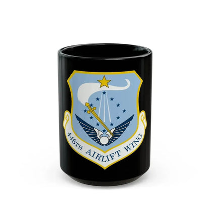 446th Airlift Wing (U.S. Air Force) Black Coffee Mug 15oz - Go Mug Yourself