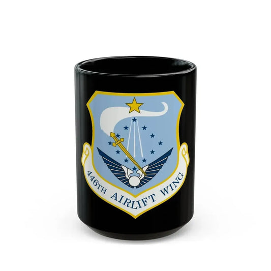 446th Airlift Wing (U.S. Air Force) Black Coffee Mug 15oz - Go Mug Yourself