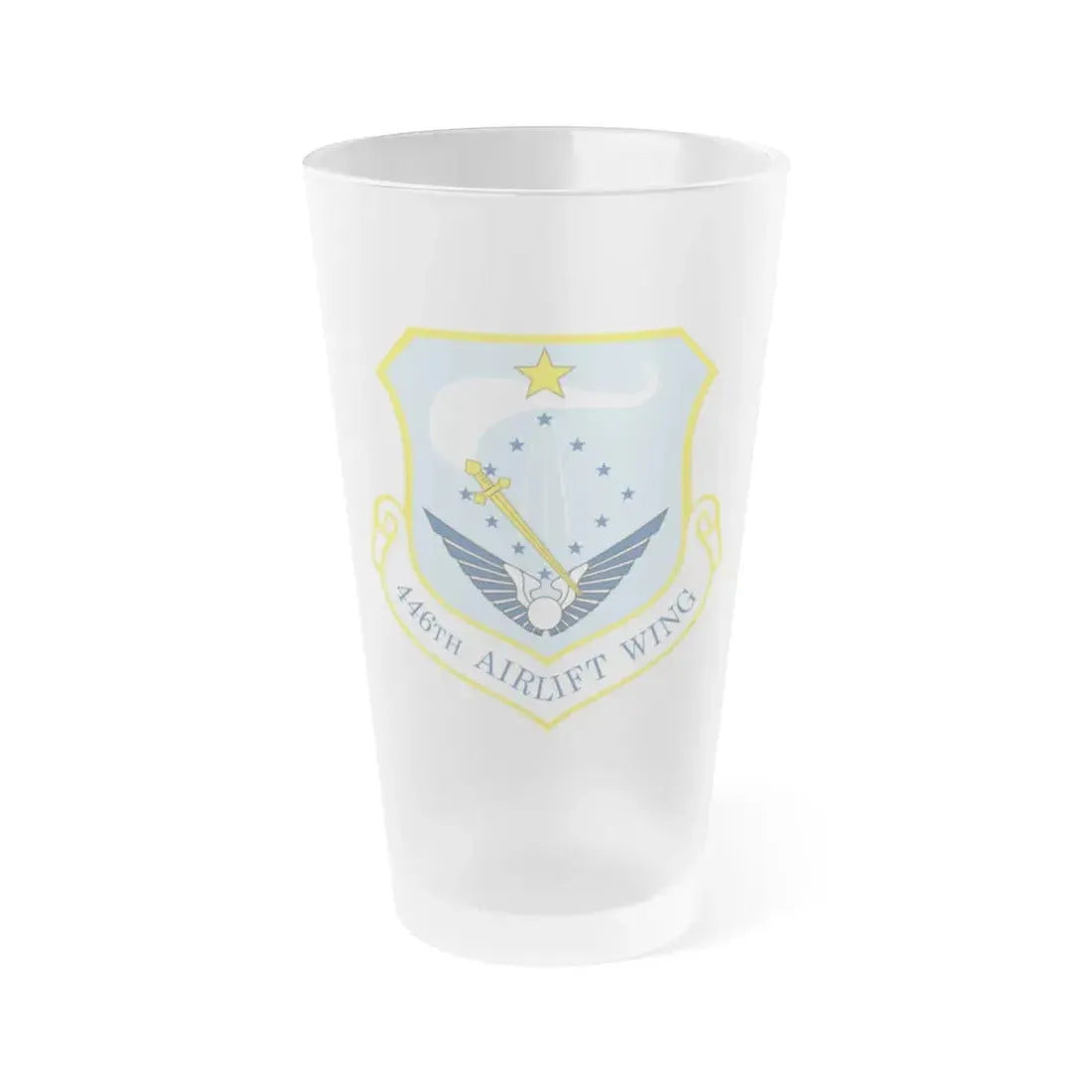 446th Airlift Wing (U.S. Air Force) Frosted Pint Glass 16oz Default Title - Go Mug Yourself
