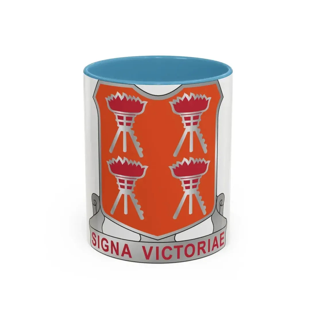 447 Signal Battalion (U.S. Army) Accent Coffee Mug 11oz Light Blue - Go Mug Yourself