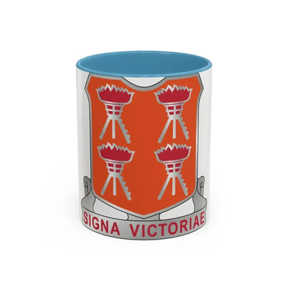 447 Signal Battalion (U.S. Army) Accent Coffee Mug 11oz Light Blue - Go Mug Yourself