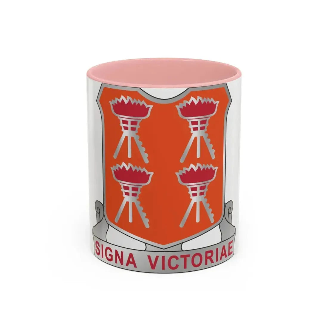 447 Signal Battalion (U.S. Army) Accent Coffee Mug 11oz Pink - Go Mug Yourself